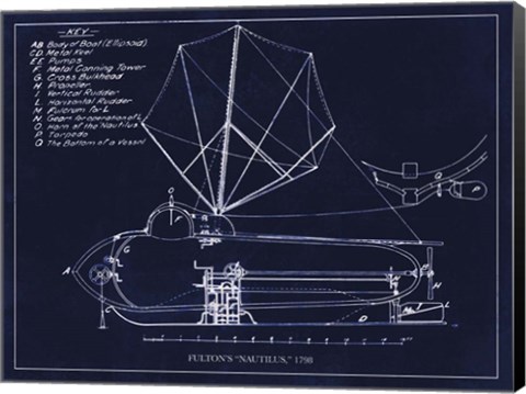 Framed Nautilus 1798 Print