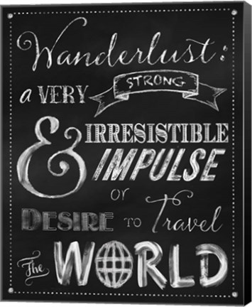 Framed Wanderlust Chalkboard Travel Series Print