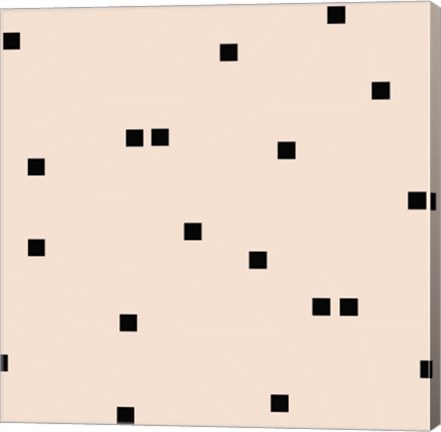 Framed Angel Pink Black Squares Confetti Print