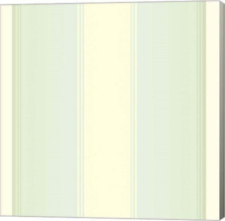 Framed Mint Cream Stripes Print