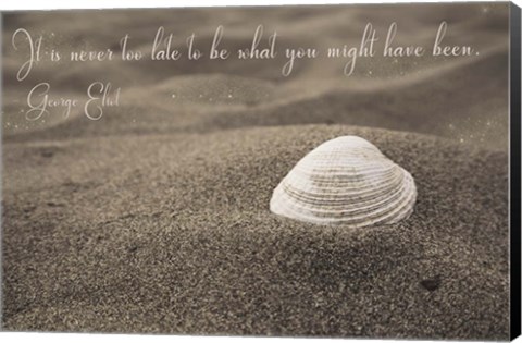 Framed Never Too Late Print