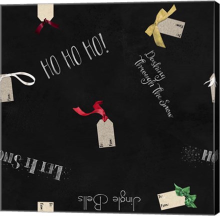 Framed Gift Tag Wrapping Paper Print