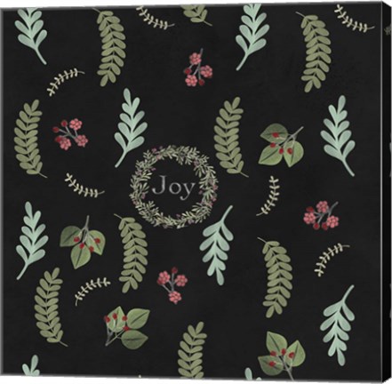 Framed Holiday Botaical Pattern Print