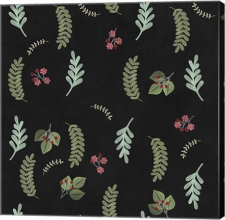 Framed Winter Botaical Pattern Print