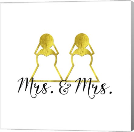 Framed Wedding Couple - Mrs. Mrs. Print