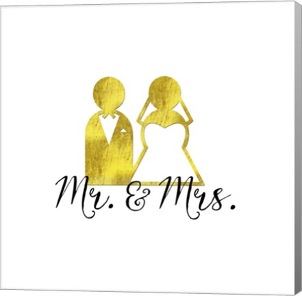 Framed Wedding Couple Mr Mrs Print