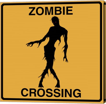 Framed Zombie Crossing Print