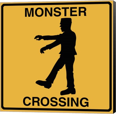 Framed Monster Crossing Print