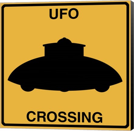 Framed UFO Crossing Print