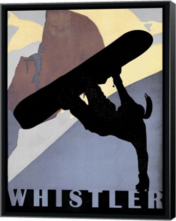 Framed Whistler Mountain Winter Sports I Print