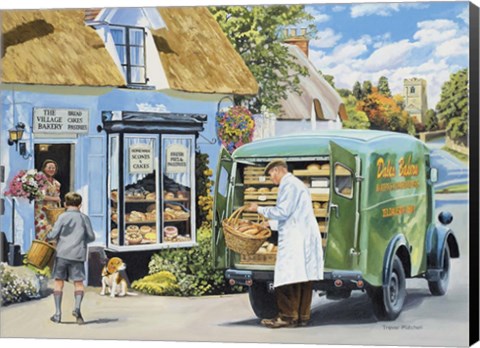 Framed Village Bakery Print