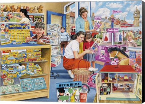 Framed In The Toy Shop Print