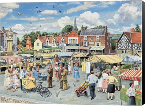 Framed Market Place Print