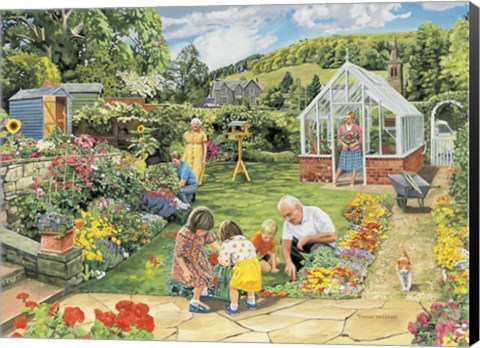 Framed Gardening With Grandad Print