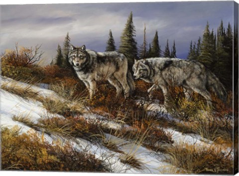 Framed Two Hunters Print