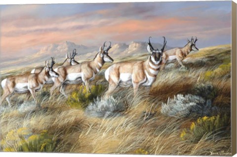Framed Cool Evening Strollers Print