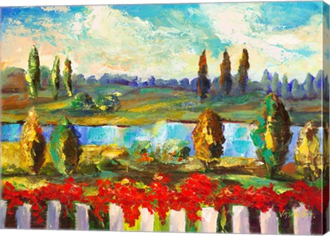 Framed View Over the Fence Print