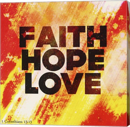 Framed Faith Hope Love II Print