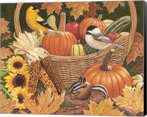 Framed Harvest Basket Print