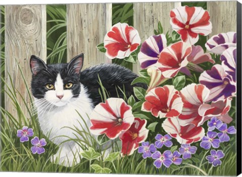 Framed Minnie In the Petunias Print