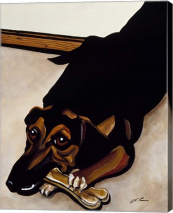 Framed Cleo Enjoying An Afternoon Snack Print