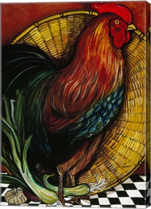 Framed Rooster In The Kitchen Print