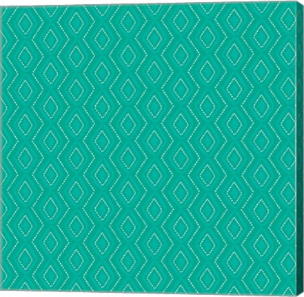 Framed Teal Diamonds Print