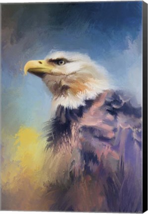Framed Eagle On Guard Print