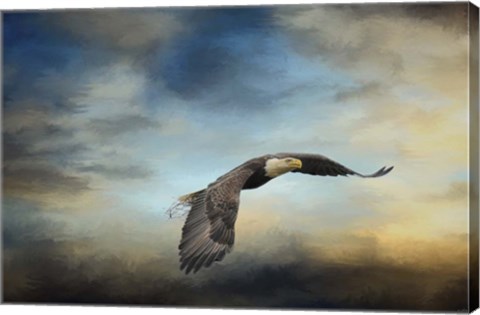 Framed Grass Before The Storm Print