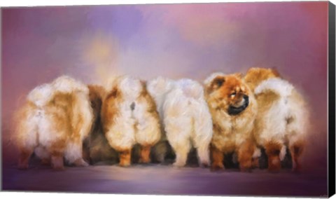 Framed Waiting In Line Print