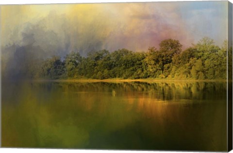 Framed Rainbow of Color At The River Print
