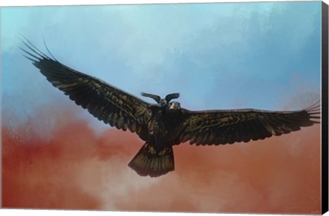 Framed Whisper Of The Eagle Rider Print