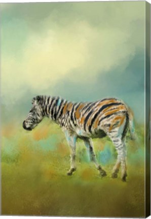 Framed Summer Zebra 2 Print