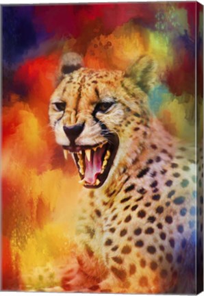 Framed Colorful Expressions Cheetah 2 Print