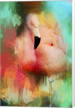 Framed Colorful Expressions Flamingo Print