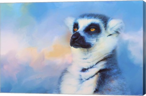 Framed Colorful Expressions Lemur Print