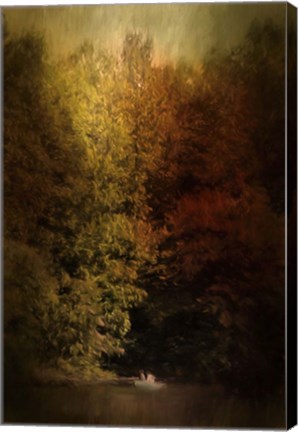 Framed Fishing In The Cove Print