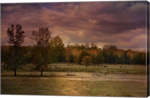 Framed Autumn In The Country Print