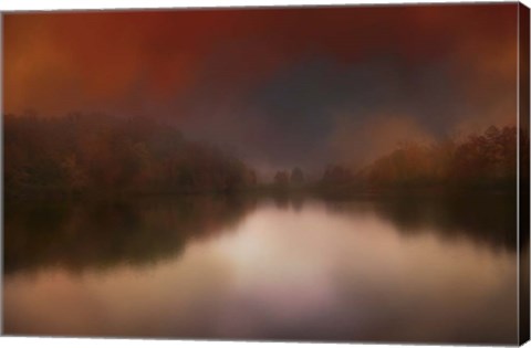 Framed Dreamy Autumn Lake Print