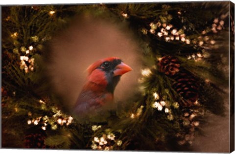 Framed Resting In The Wreath Print
