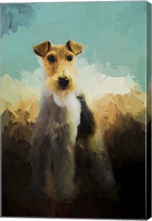 Framed Fox Terrier On Alert Print