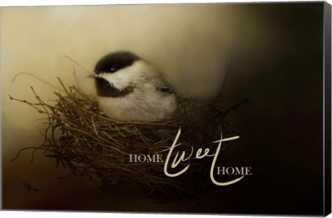 Framed Home Tweet Home with words Print