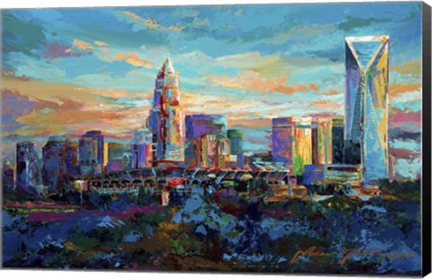 Framed Queen City Charlotte North Carolina Print