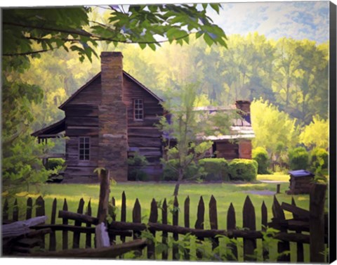 Framed Oconaluftee Village Print
