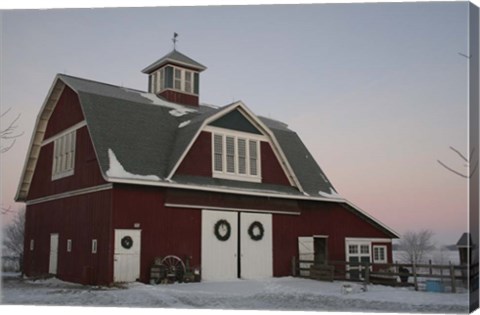 Framed Red Barn Print