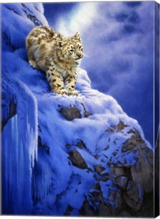 Framed Snowy Cliff Print