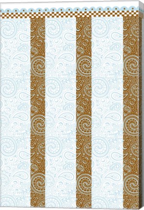 Framed Brown-Blue Quilt Print