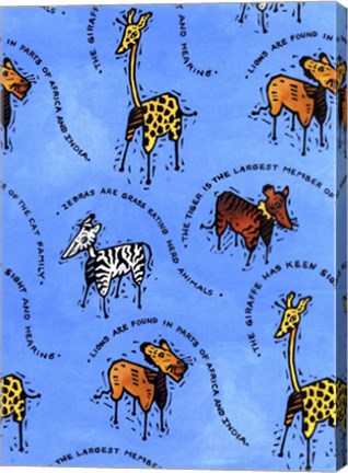 Framed Animal Ornaments Print