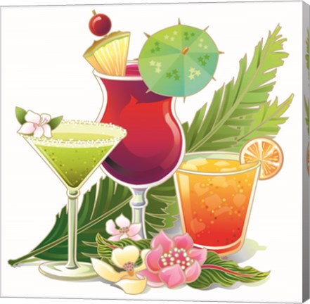 Framed Tropical Drink II Print
