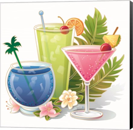 Framed Tropical Drink IV Print